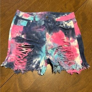 Tie dyed short waist size 32inches